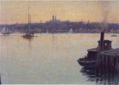 Sample artwork by William Burpee (1846 - 1940), known for coastal view, landscape, genre, figure - View similar artists and auction records